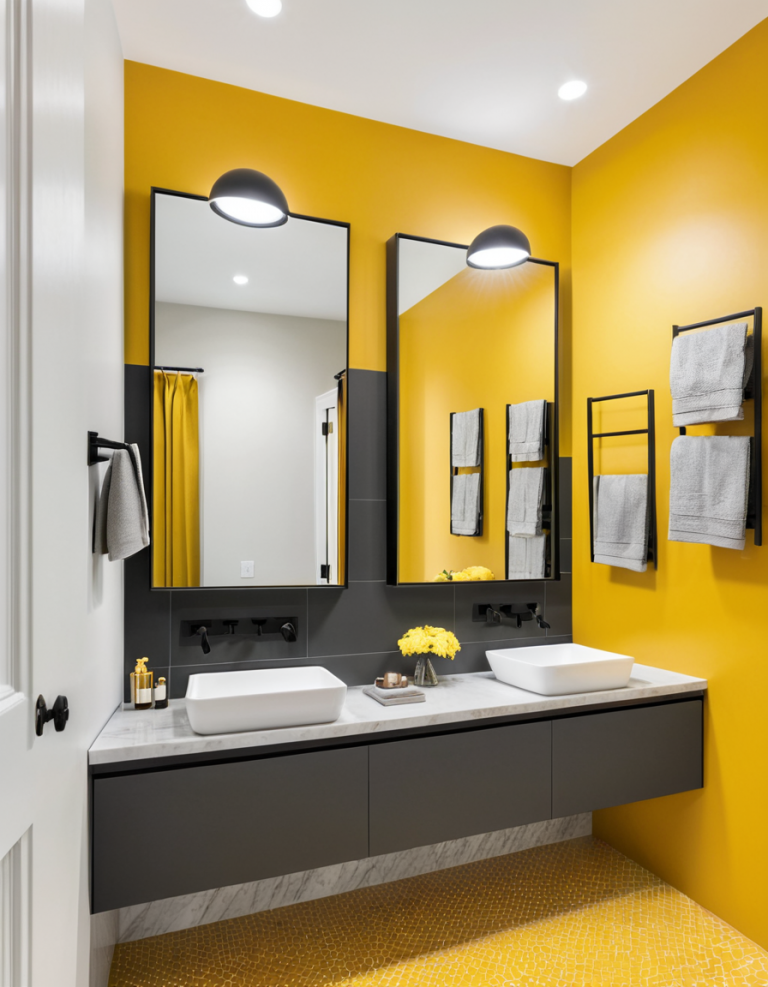 51 Yellow Bathroom Ideas To Brighten And Transform Your Space
