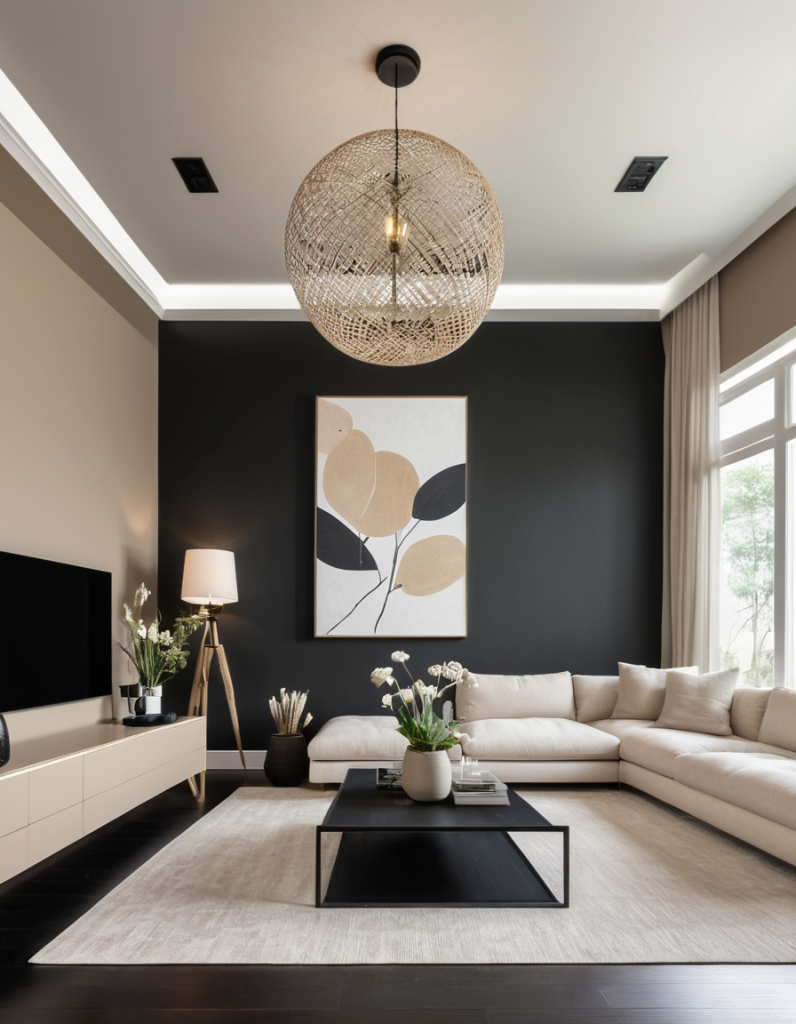 Sophisticated Shadows: 50 Unconventional Black Living Room Concepts