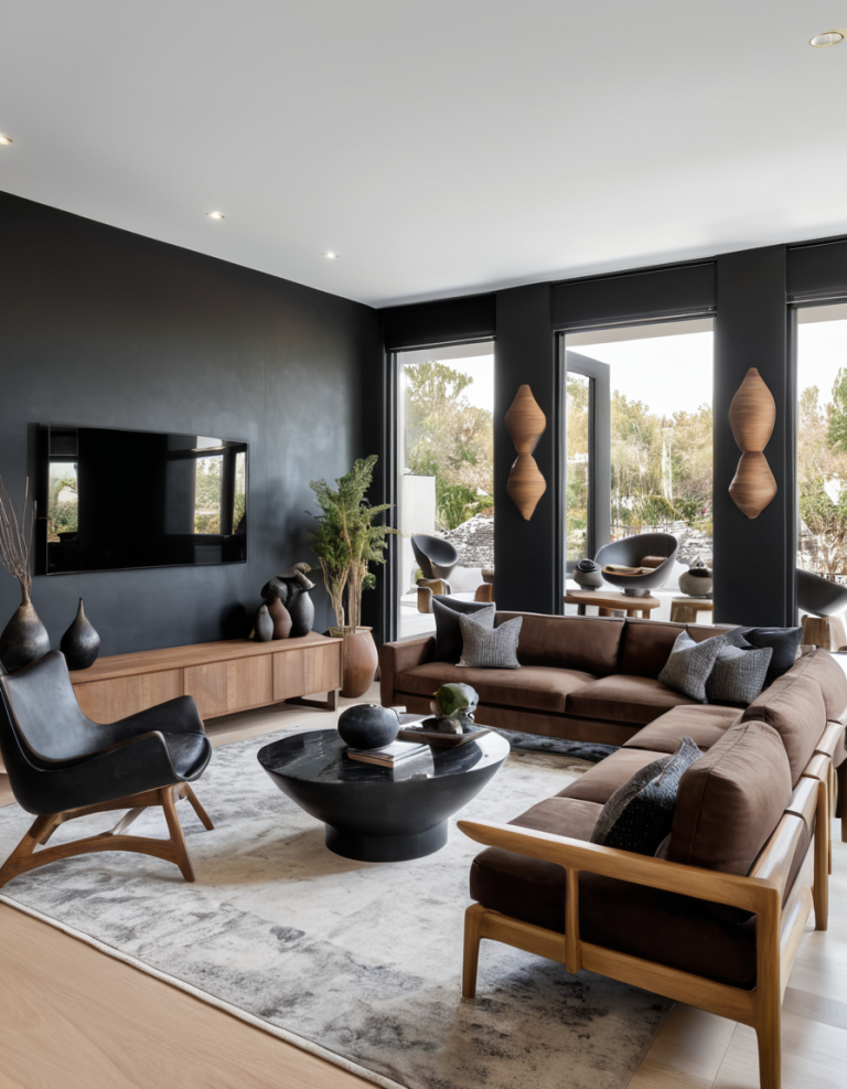 50 Black Living Room Ideas For A Bold And Sophisticated Space