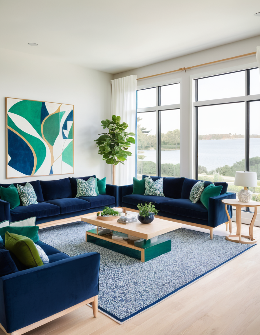 43 Inspiring Blue And Green Living Room Ideas For A Stylish And Modern ...