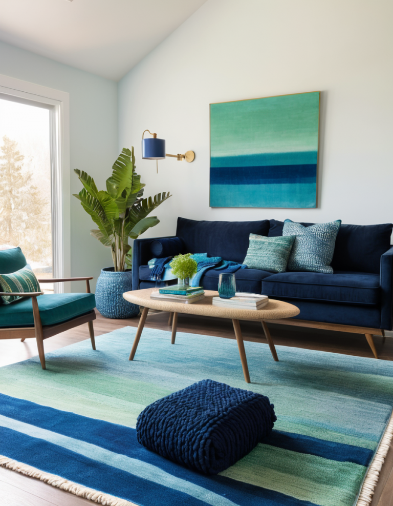 43 Inspiring Blue And Green Living Room Ideas For A Stylish And Modern ...