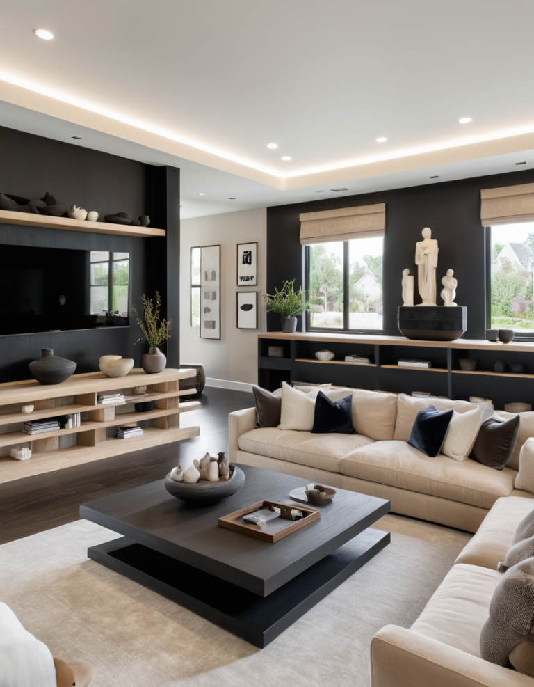 50 Black Living Room Ideas For A Bold And Sophisticated Space