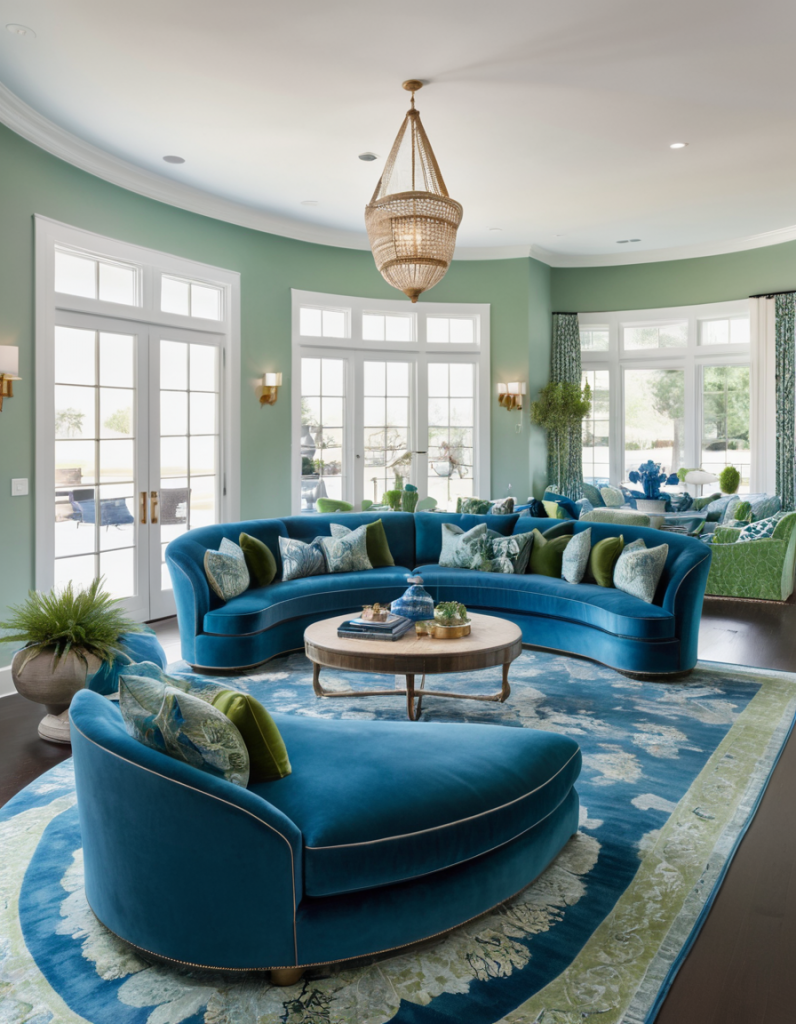 Refresh Your Home With These 43 Stunning Blue And Green Living Room Designs