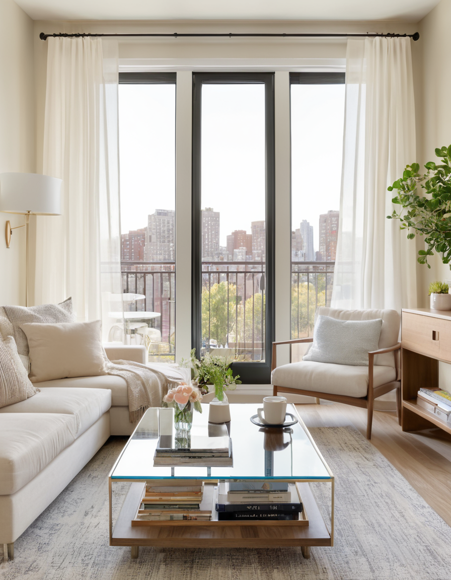 Image showcasing 48 Clever Small Apartment Living Room Ideas To Maximize Space And Style
