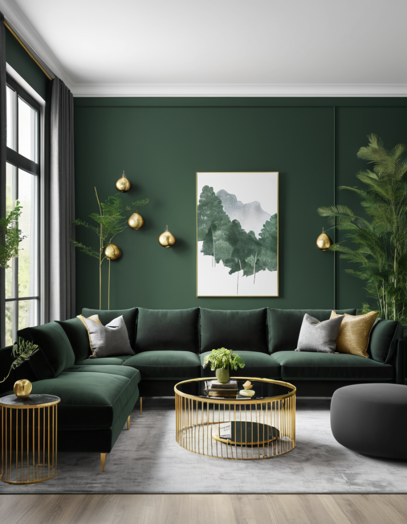 Discover Elegance: 46 Dark Green Living Room Ideas For a Luxurious Escape