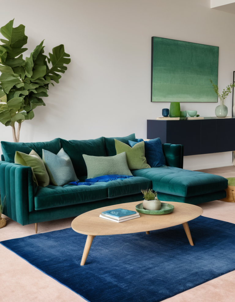 Curated visual reference: Fresh Look at Green And Blue Living Room Furniture