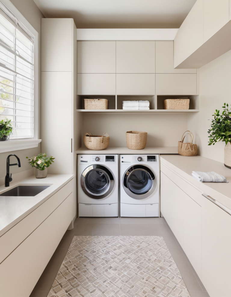 Illustration of Minimalist Laundry Room Decor Inspiration