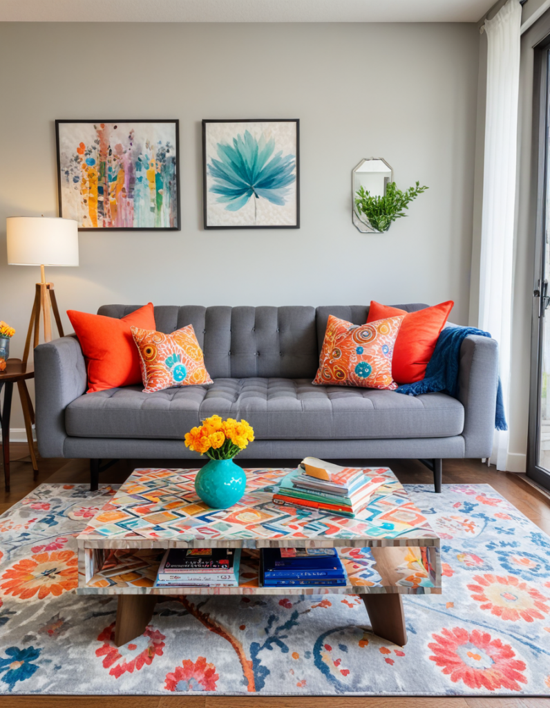 Unleash The Rainbow: 45 Creative Colorful Living Room Concepts