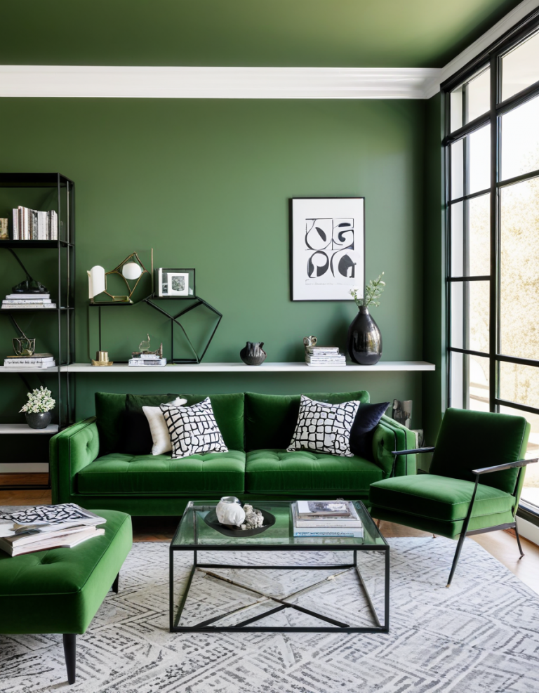 43 Green Living Room Ideas To Elevate Your Home’s Style And Serenity