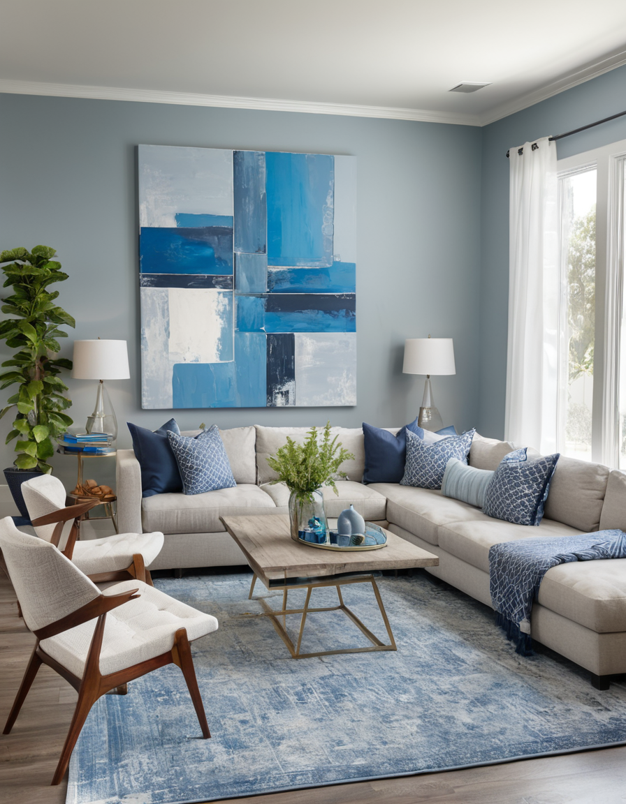 43 Gray And Blue Living Room Ideas To Elevate Your Home's Style