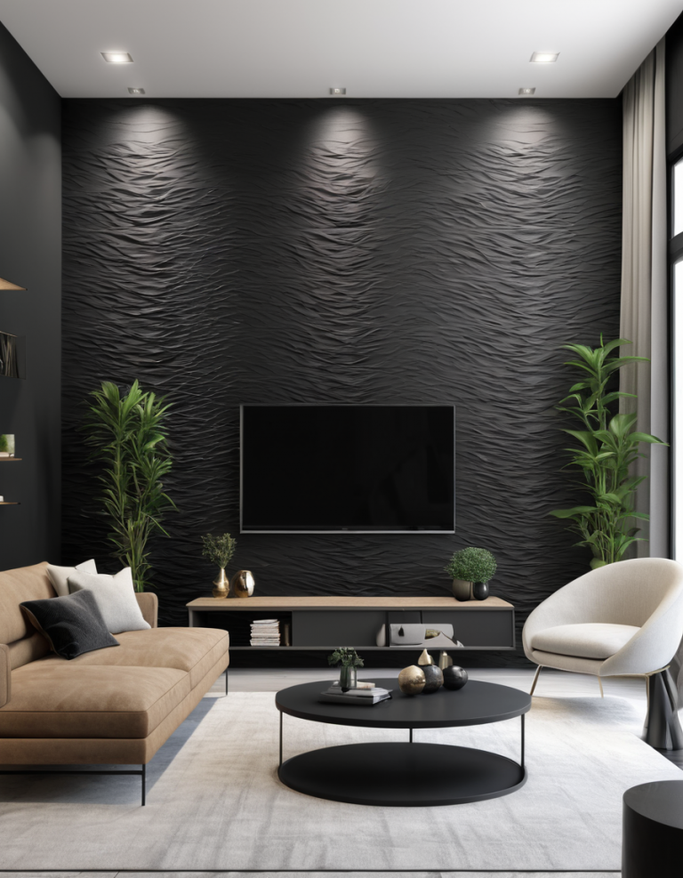 49 Black Accent Wall Ideas To Transform Your Living Room Into A Stylish ...