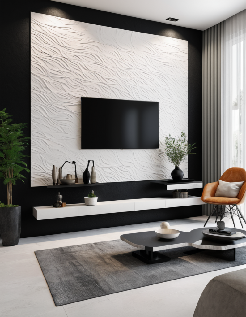 Dark Elegance: 49 Unique Black Accent Wall Ideas To Revamp Your Living Room