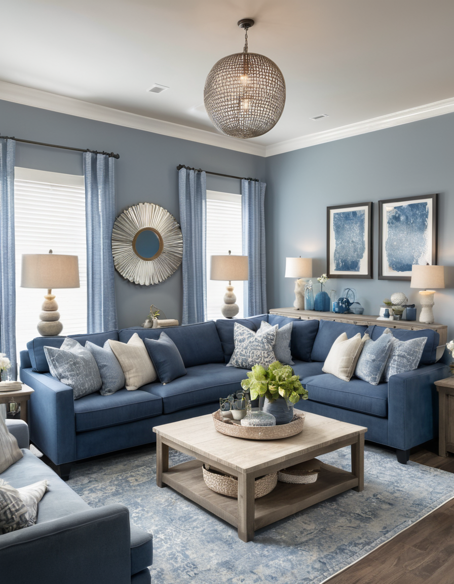 43 Gray And Blue Living Room Ideas To Elevate Your Home's Style