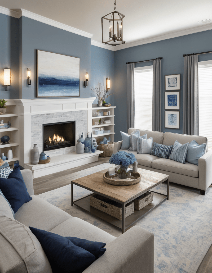 43 Gray And Blue Living Room Ideas To Elevate Your Home's Style