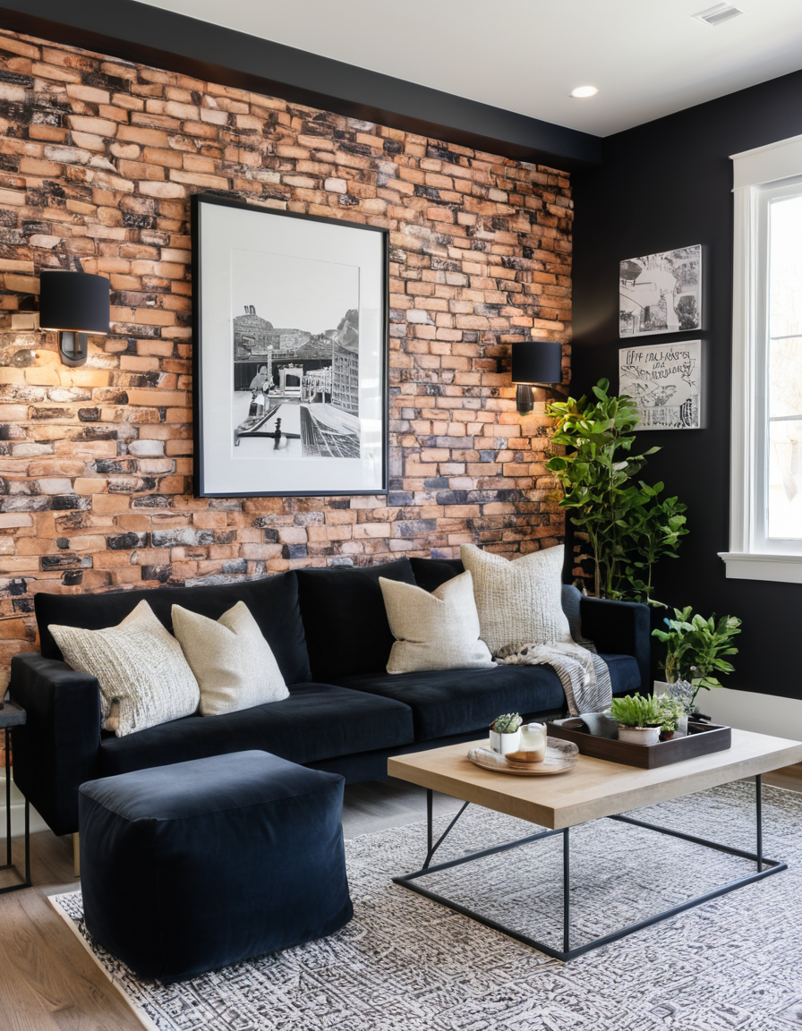 49 Black Accent Wall Ideas To Transform Your Living Room Into A Stylish ...