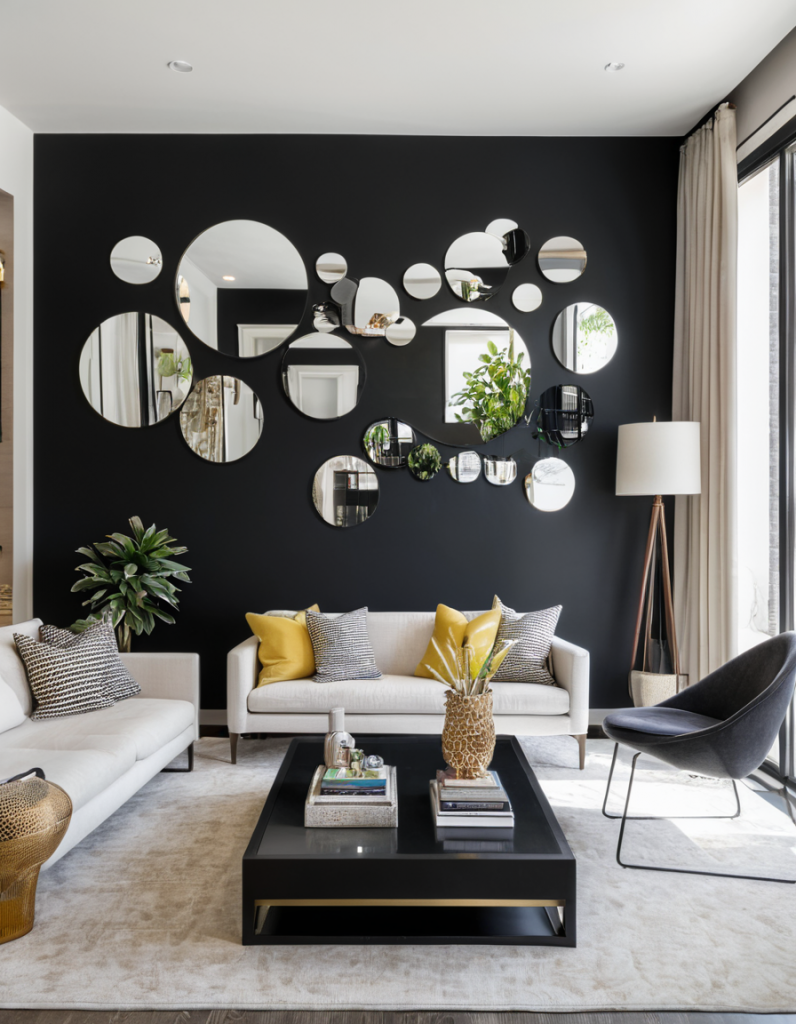Dark Elegance: 49 Unique Black Accent Wall Ideas To Revamp Your Living Room