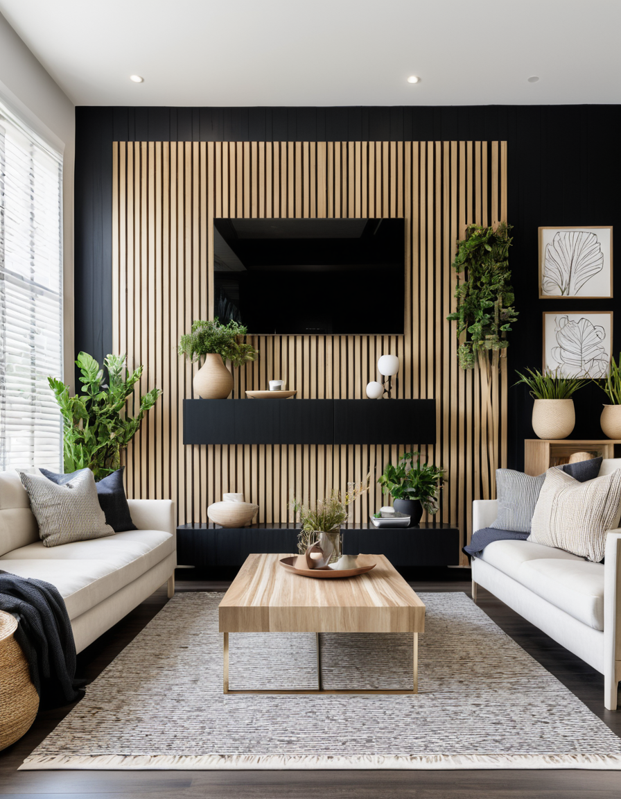49 Black Accent Wall Ideas To Transform Your Living Room Into A Stylish ...