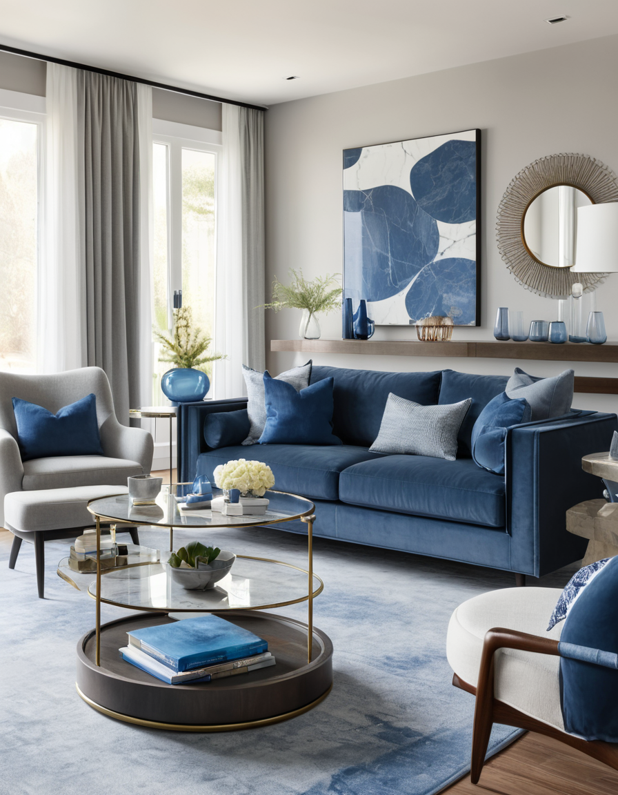 43 Gray And Blue Living Room Ideas To Elevate Your Home's Style