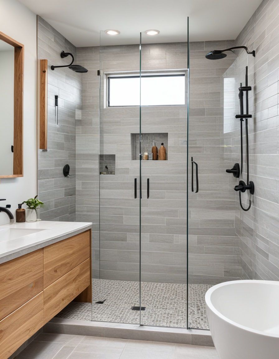 42 Half Wall Shower Ideas For A Stylish And Functional Bathroom Design