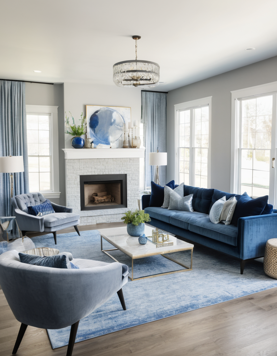 43 Gray And Blue Living Room Ideas To Elevate Your Home's Style