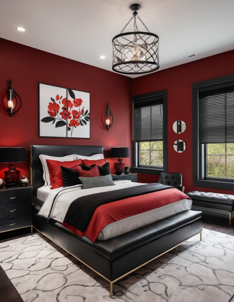 Passion in Design: 50 Stunning Red Bedroom Concepts to Ignite Your Imagination