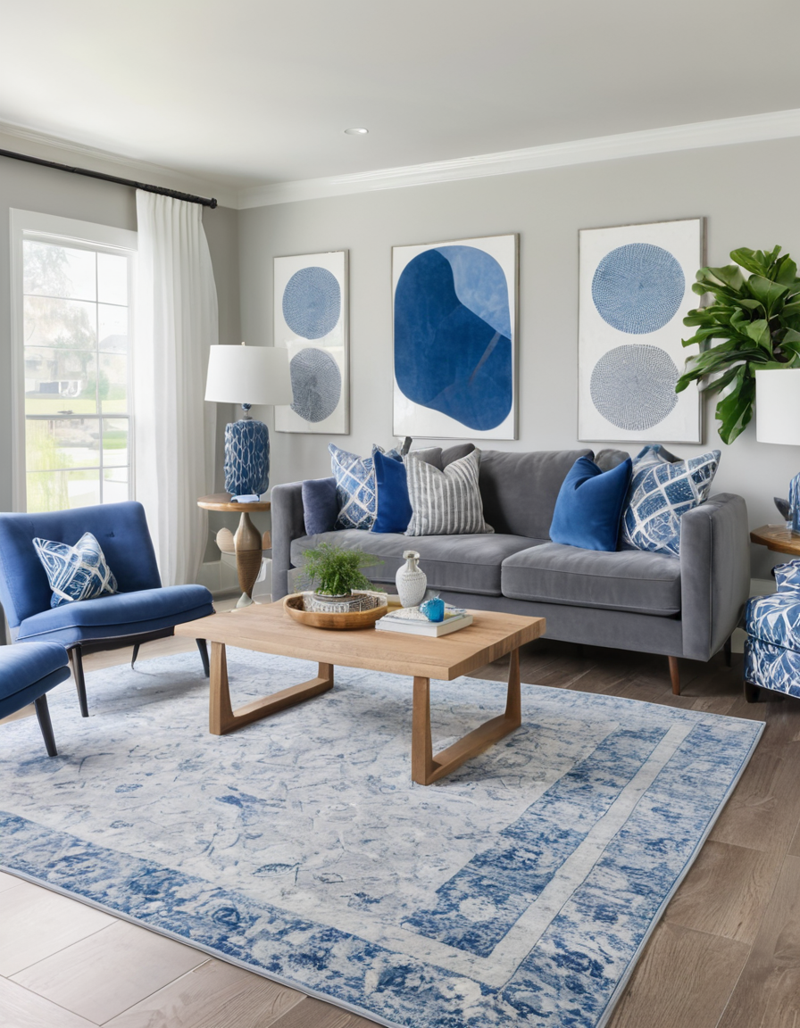 43 Gray And Blue Living Room Ideas To Elevate Your Home's Style