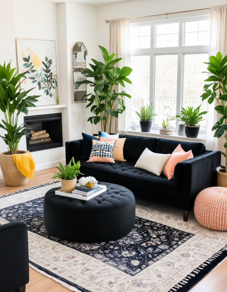 47 Stylish Black Sofa Ideas To Elevate Your Living Room Decor