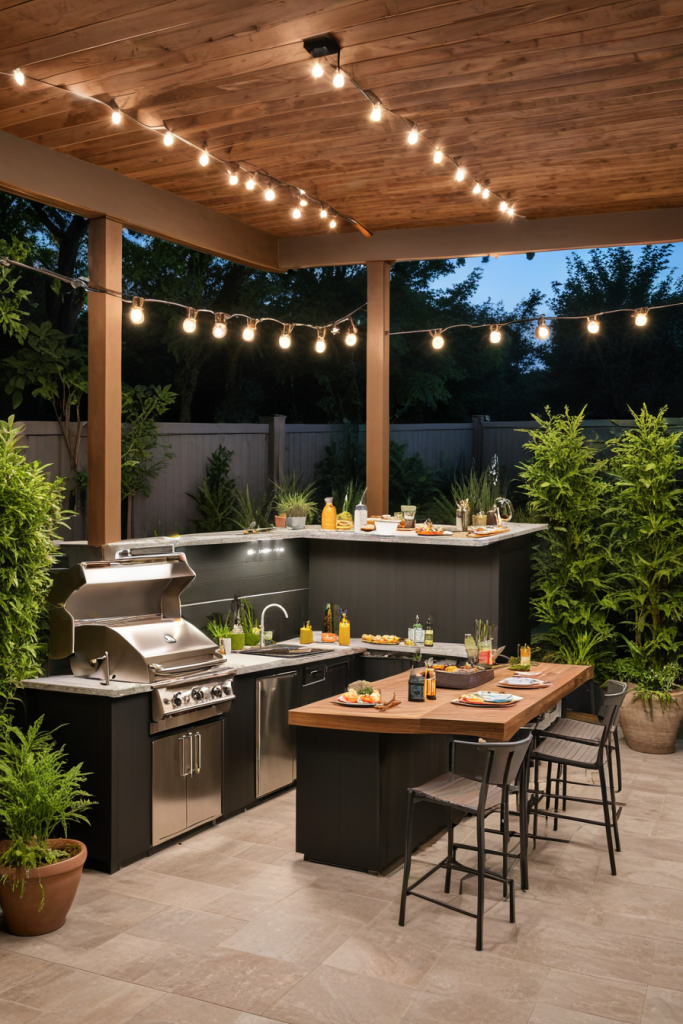 49 Stunning Outdoor BBQ Spaces With Roofs For All-Weather Grilling