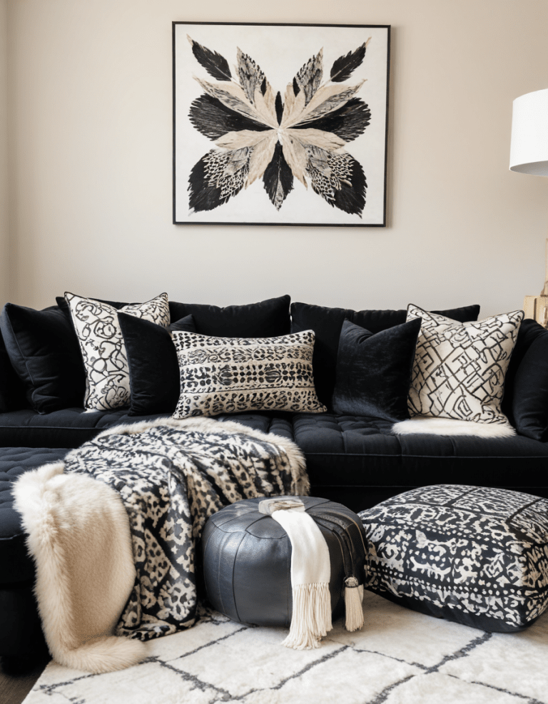 47 Stylish Black Sofa Ideas To Elevate Your Living Room Decor