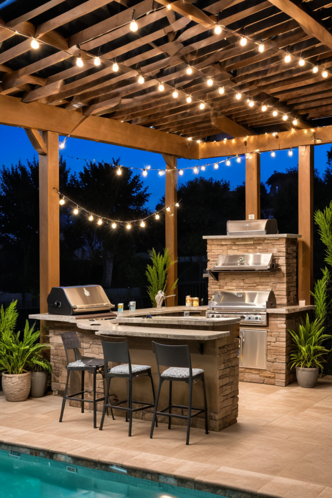 49 Stunning Outdoor BBQ Spaces With Roofs For All-Weather Grilling