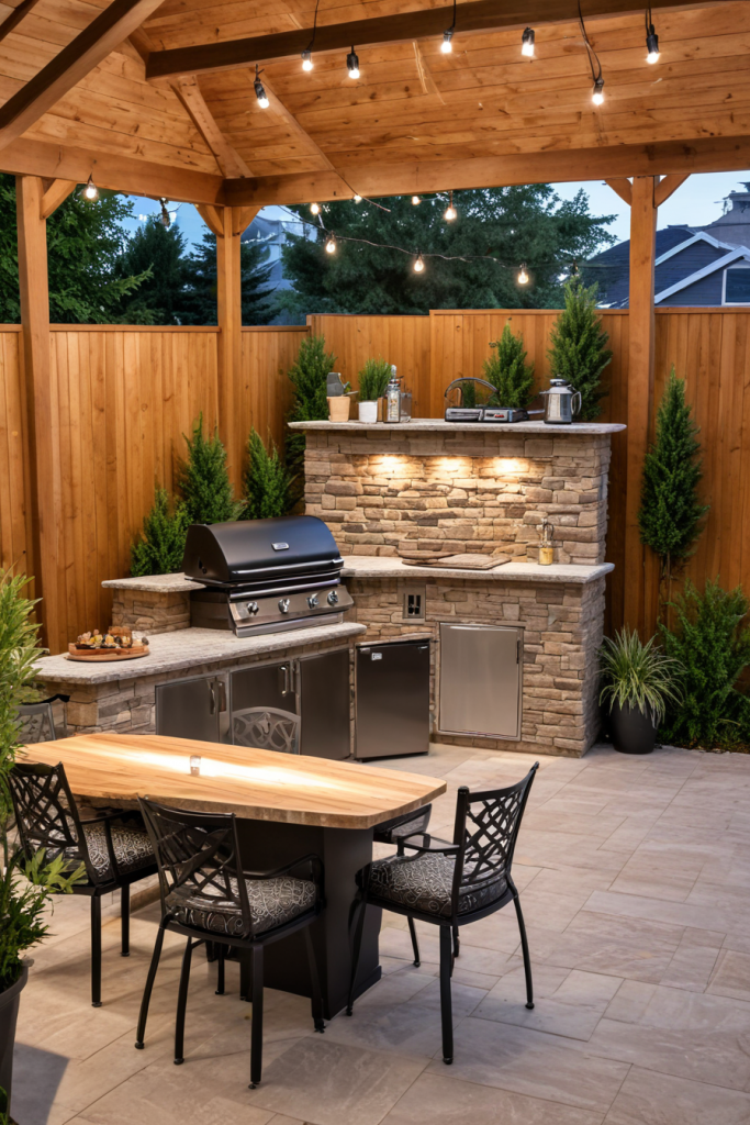 49 Stunning Outdoor BBQ Spaces With Roofs For All-Weather Grilling