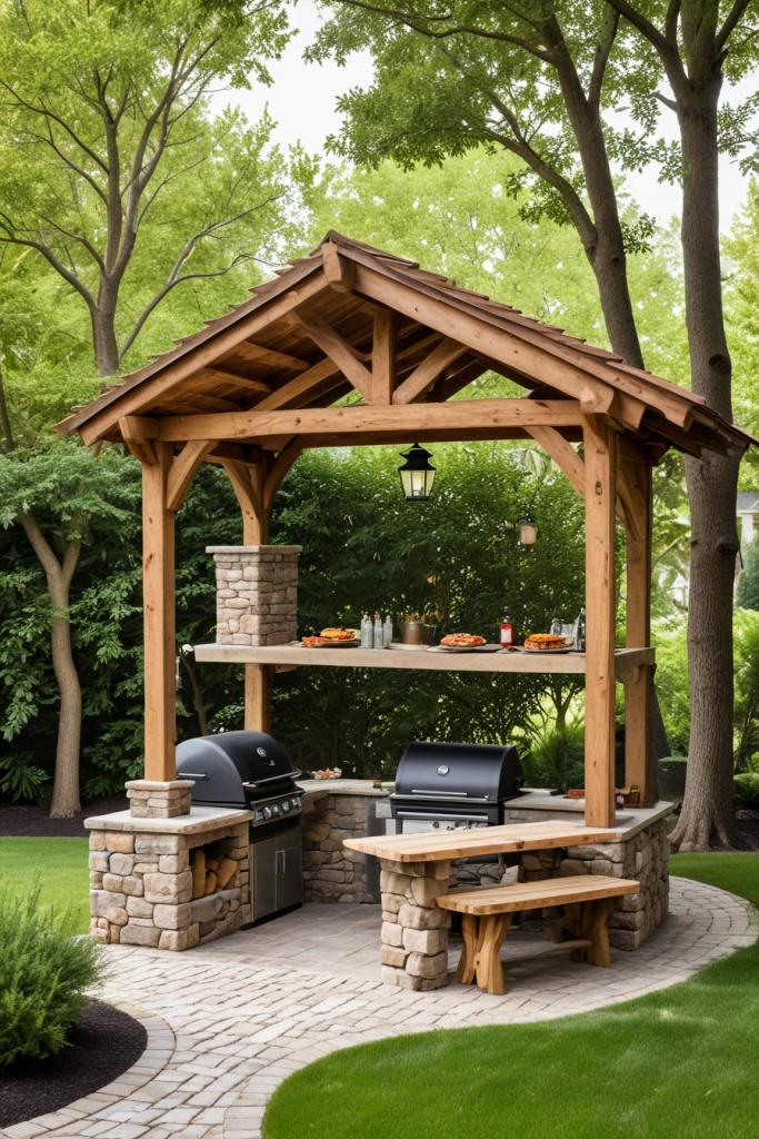 49 Stunning Outdoor BBQ Spaces With Roofs For All-Weather Grilling