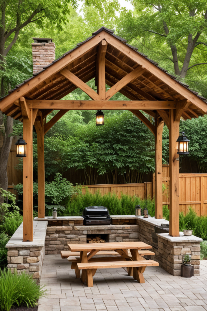 49 Stunning Outdoor BBQ Spaces With Roofs For All-Weather Grilling