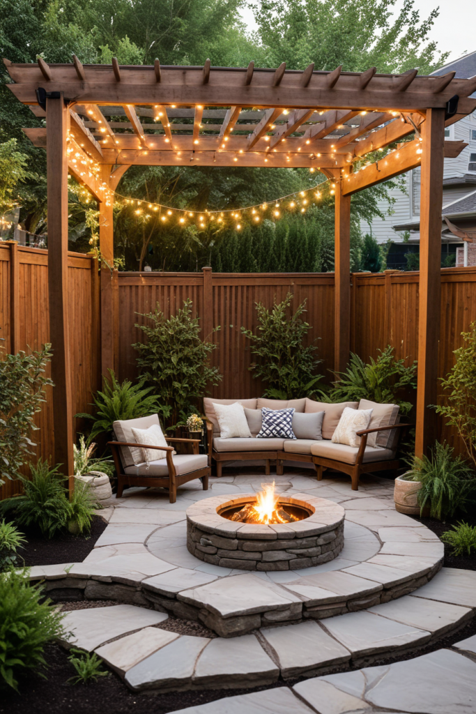 Cozy Flames And Stylish Designs: 43 Unique Outdoor Firepit Area Ideas