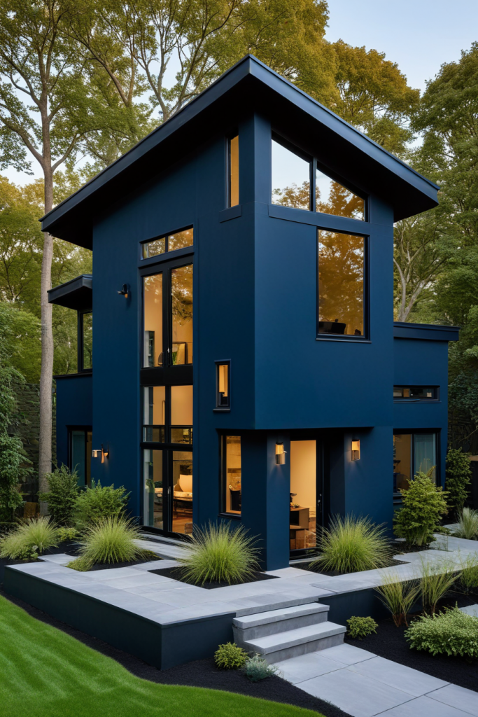 64 Striking Blue Exterior House Ideas: Bold, Modern, and Unforgettable Designs