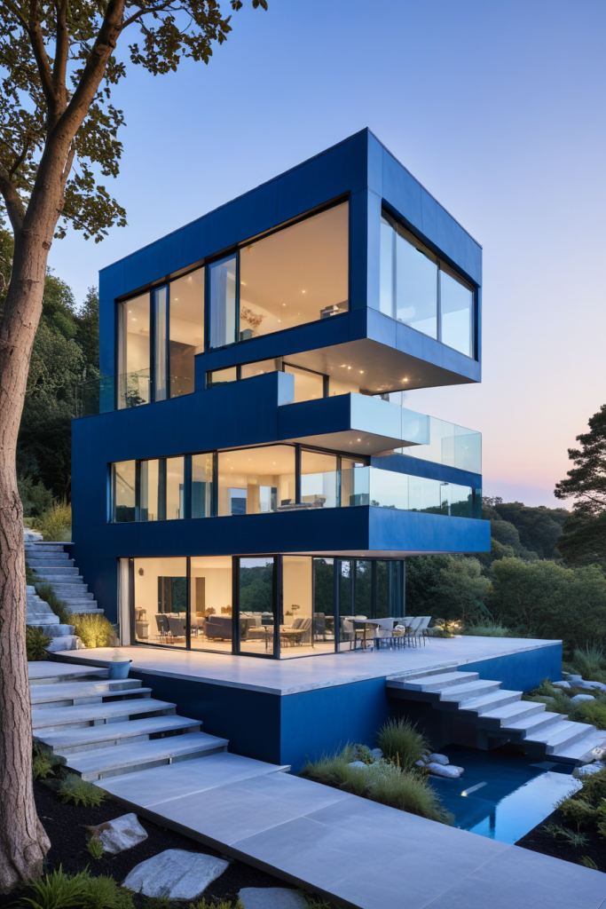 64 Striking Blue Exterior House Ideas: Bold, Modern, and Unforgettable Designs