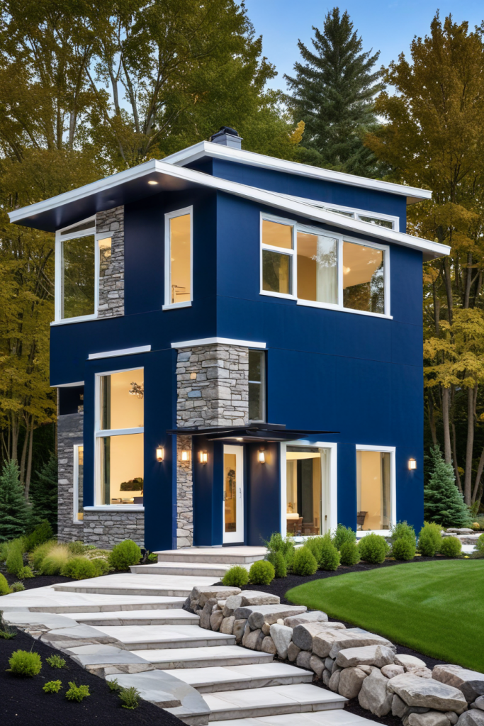 64 Striking Blue Exterior House Ideas: Bold, Modern, and Unforgettable Designs