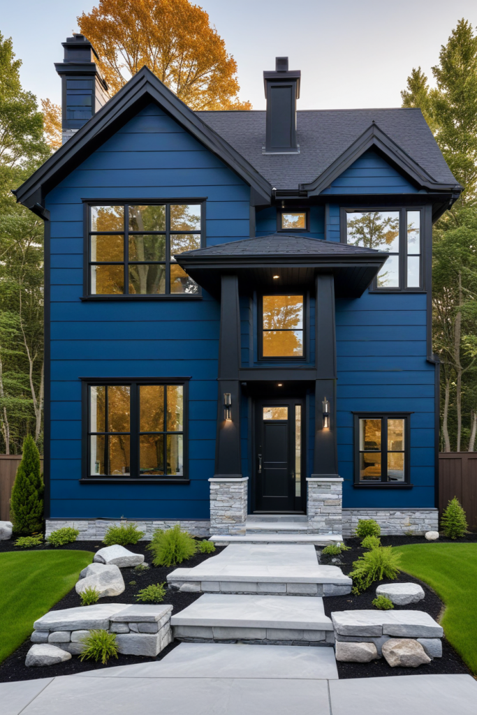 64 Striking Blue Exterior House Ideas: Bold, Modern, and Unforgettable Designs