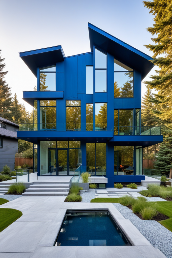 64 Striking Blue Exterior House Ideas: Bold, Modern, and Unforgettable Designs