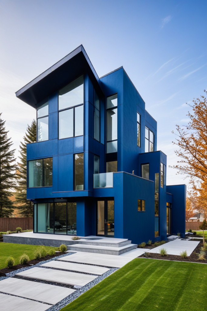 64 Striking Blue Exterior House Ideas: Bold, Modern, and Unforgettable Designs