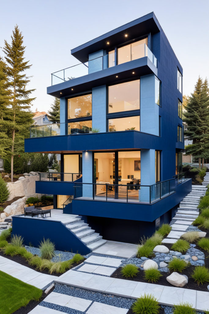 64 Striking Blue Exterior House Ideas: Bold, Modern, and Unforgettable Designs