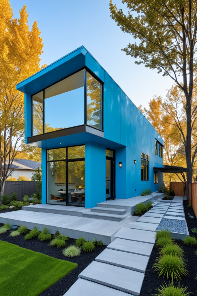 64 Striking Blue Exterior House Ideas: Bold, Modern, and Unforgettable Designs