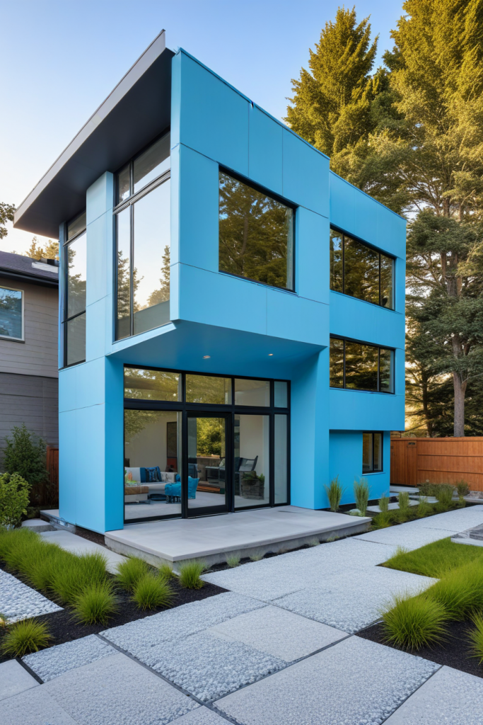 64 Striking Blue Exterior House Ideas: Bold, Modern, and Unforgettable Designs