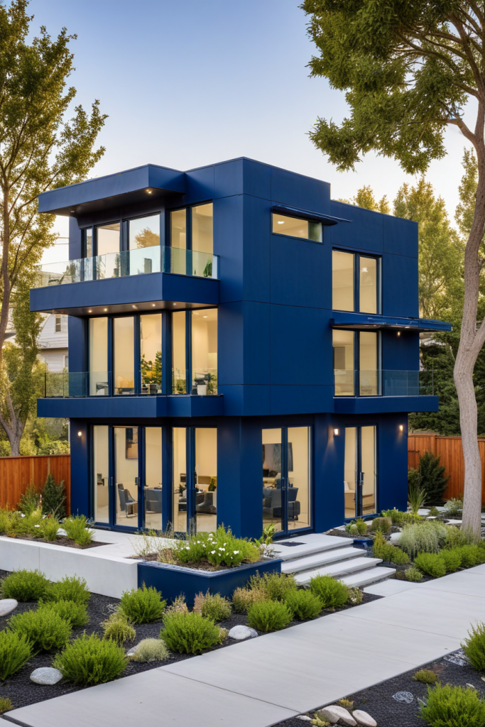 64 Striking Blue Exterior House Ideas: Bold, Modern, and Unforgettable Designs