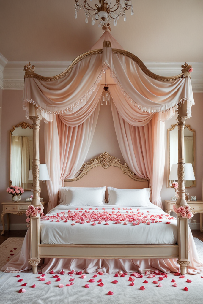 Whispering Petals And Serene Lights: 65 Romantic Bedroom Decor Ideas