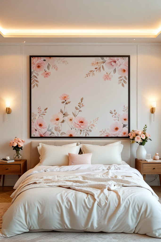 Whispering Petals And Serene Lights: 65 Romantic Bedroom Decor Ideas