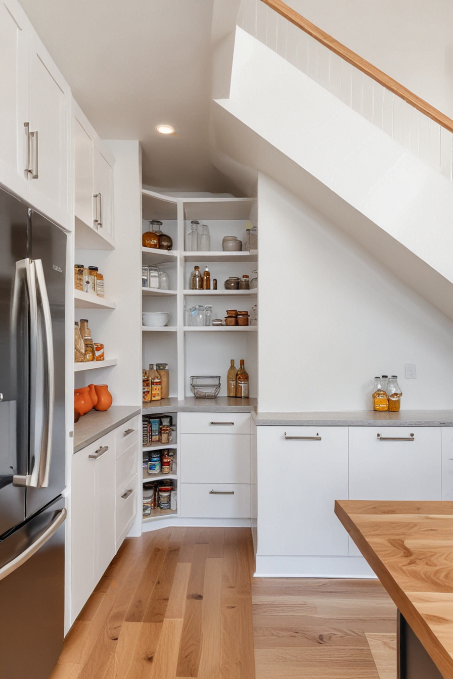 56 Ingenious Pantry Shelving Ideas Under Stairs For Maximum Storage And ...