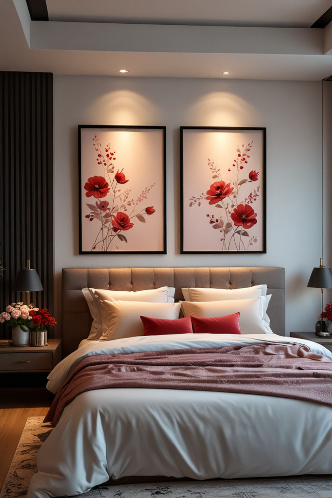 Whispering Petals And Serene Lights: 65 Romantic Bedroom Decor Ideas