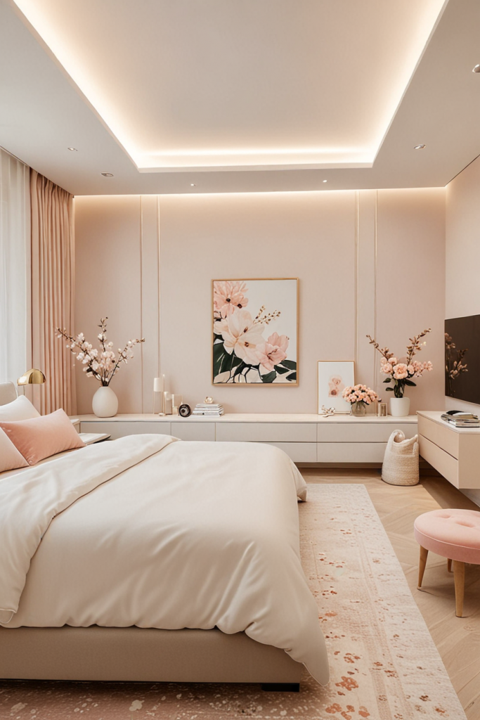 Elegant Innovation: 65 Unforgettable Modern Feminine Bedroom Ideas