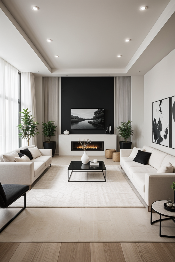 Bold Contrasts And Elegant Lines: 63 Inspiring Black And White Living Room Ideas